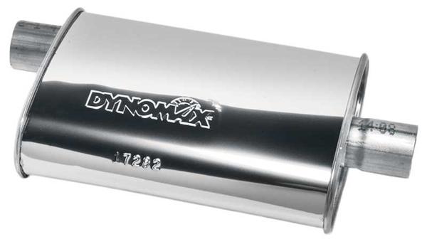 Dynomax Stainless Steel Ultra Flo 14 Sport Muffler with 2.25 Offset Inlet - 2.25 Center Outlet