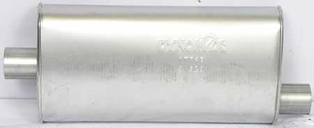 Dynomax Aluminized 20 Super Turbo Street Muffler with 2-1/2 Center Inlet - 2-1/2 Offset Outlet
