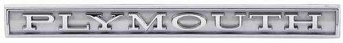 1968 Plymouth Valiant; Grill Emblem Plymouth ; Mopar Licensed