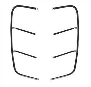 1969 Ford Mustang; Quarter Panel Ornament Set; with Hardware