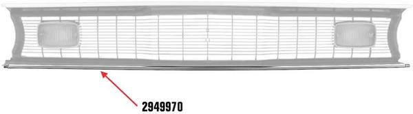 1970-72 Plymouth; A-Body; Grill Molding; Outer; Lower