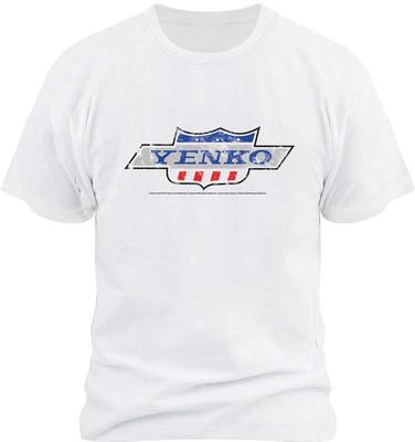 Large White Distressed Look Yenko T-Shirt with Color Logo