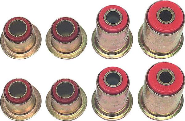 1967-69 Camaro, Firebird; 1966-72 Chevelle, GM A-Body; 1968-74 Nova, GM X-Body; Front End Control Arm Bushing Set; Polyurethane; Red
