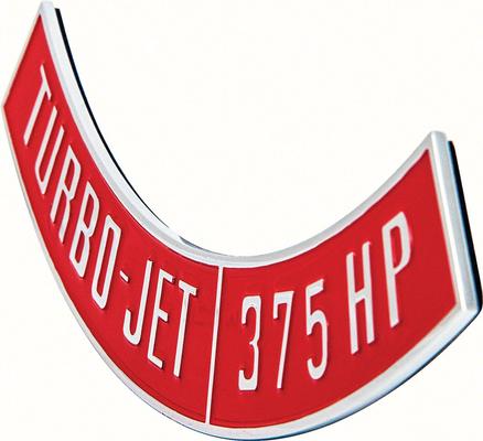 1965-70 Chevrolet; 375 HP Turbo-Jet; Air Cleaner Emblem; Die-Cast