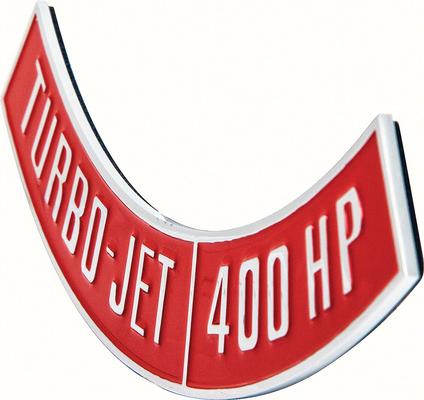 1965-73 Chevrolet; 400 HP Turbo-Jet; Air Cleaner Emblem; Die-Cast