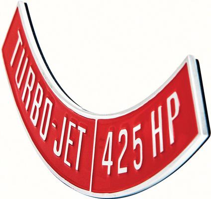 1965-73 Chevrolet; 425 HP Turbo-Jet; Air Cleaner Emblem; Die-Cast