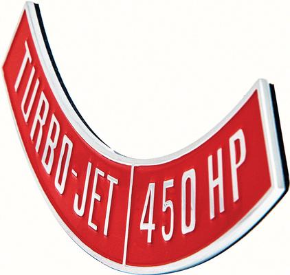 1965-73 Chevrolet; 450 HP Turbo-Jet; Air Cleaner Emblem; Die-Cast