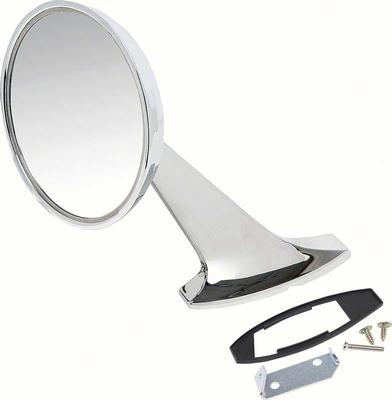 1965-66 Impala, Biscayne, Caprice; Outer Door Mirror; with Bow Tie; RH Passenger Side