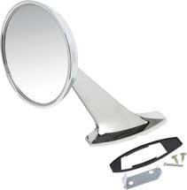 1965-66 Impala, Biscayne, Caprice; Outer Door Mirror; with Bow Tie; RH Passenger Side