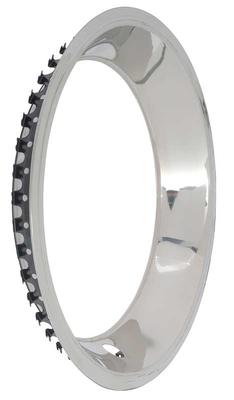 Rally Wheel Trim Ring; For Reproduction Wheels; 15 Stainless Steel; 2-5/8 Deep; Step Lip