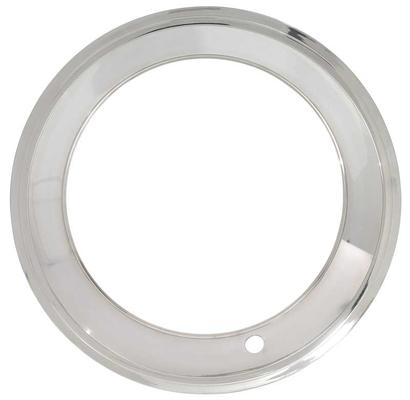 Rally Wheel Trim Ring; For Reproduction Wheels; 15 Stainless Steel; 2-5/8 Deep; Step Lip