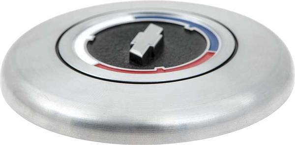1967-70 Chevrolet Car, 1967-91 Chevrolet, GMC Truck; Bow Tie Horn Cap; for Wood Wheel & Comfort Grip Steering Wheel; GM Licensed