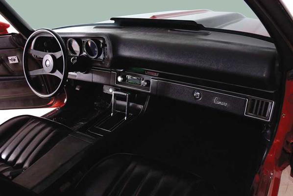 1970-78 Camaro; Dash Pad; without AC; Black; Made In USA!