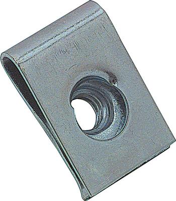 U-Type Extruded Clip Nut, Fits 1/4-20 Bolts, Black Phosphate Coated