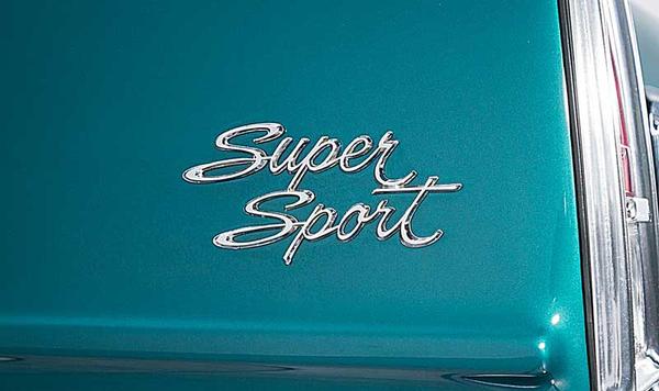 1966-67 Chevy Nova; Super Sport Quarter Panel Emblem; Each; GM Licensed