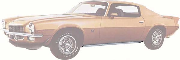 1970-81 Camaro, Firebird Rocker Panel Molding; 3 Wide; LH
