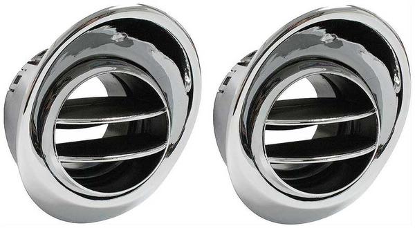 1967-68 Camaro, Firebird; Outside Astro Vent Ball & Bezel Set; without Factory AC; Pair