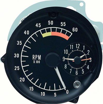 1976-78 Firebird; Tachometer-Clock Gauge Assembly ; 6000 Redline
