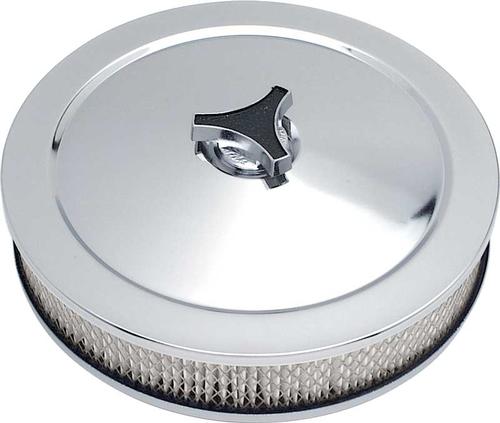 10 x 2-7/8 Deluxe Chrome Air Cleaner with Tri-Star Nut