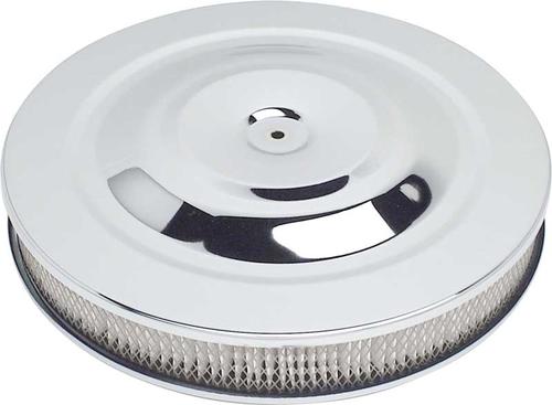 Chrome Air Cleaner; 14 x 3 Filter Element; Low Profile