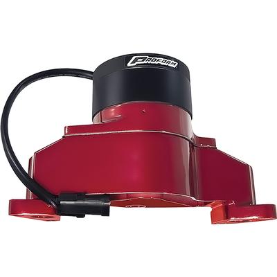 Ford S/B Aluminum Electric Water Pump, Aluminum Fitting And Billet Backing Plate Included, Red
