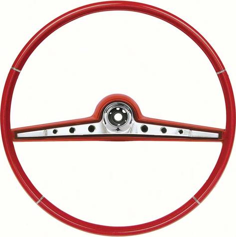 1962 Chevrolet Impala; Steering Wheel; Standard and Super Sport; 17 Wheel; Red