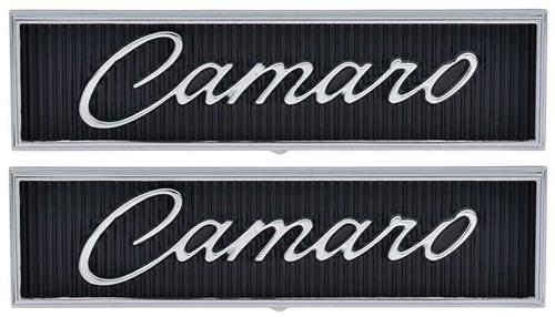 1968-69 Camaro; Camaro Door Panel Emblem; with Script Lettering; Pair; GM Licensed