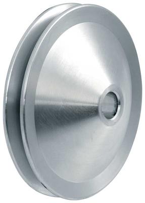 Billet Aluminum Power Steering Pulley, 4-5/8 Diameter, 1-Groove, Keyway