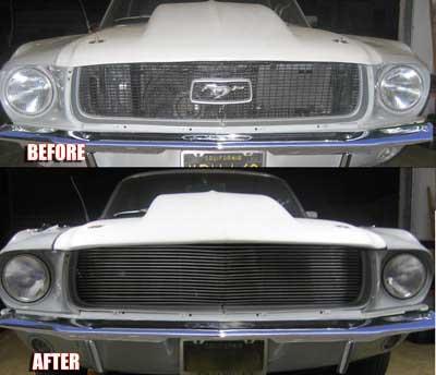 1967-68 Ford Mustang; Deluxe Billet Grille; Upper