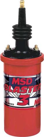 MSD; Blaster 3 Series; 45,000 Volt Ignition Coil; Extra Tall Tower; Red
