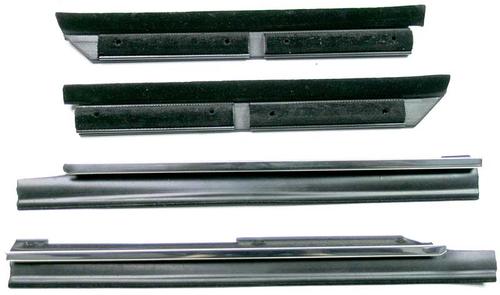 1983-93 Ford Mustang; Convertible; Quarter Glass Belt Weatherstrip Kit; 4 Pieces