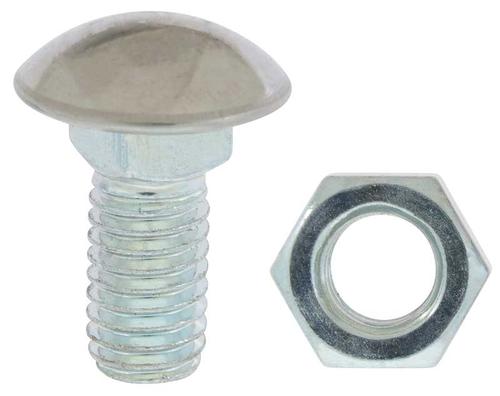 Bumper Bolt with Stainless Steel Head; Zinc Plated; 7 /16-14 x 1 Bolt with Hex Nut