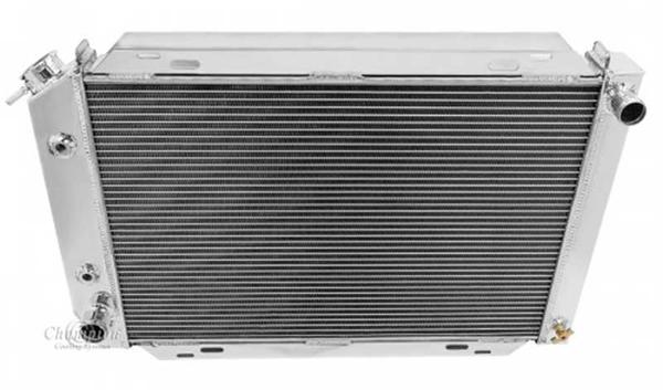 1979-93 Mustang, Capri, Thunderbird; All Engines; Champion Aluminum 3-Row Radiator; Natural Finish