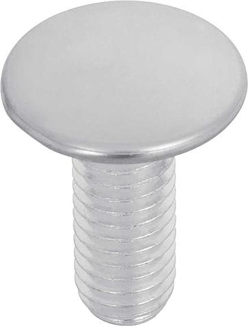 Zinc Plated Bumper Bolt With Flat Stainless Steel Head - 3/8-16 x 15/16 - Each