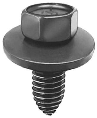 Bolt, 3/8-16 X 1 Pointed Tip With Free Spinning Washer, Black Phosphate