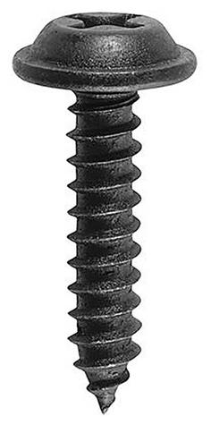 Tapping Screw; Phillips Flat Washer Head; #8 x 3/4; Black; Each
