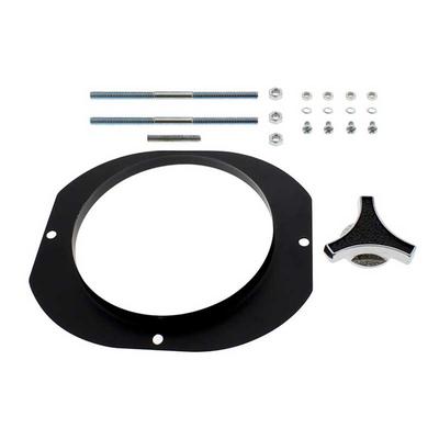 Oval Cast Aluminum Air Cleaner For Dual 4-Barrel Carburetors - Mustang Script