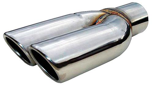 Pypes Exhaust Tips; 2-1/2 Inlet; With Dual 2-1/4 Tips; 10 Long