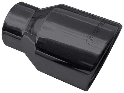 Pypes Exhaust Tips; 2-1/2 Inlet; With Single 3.5 Black Tip; 6 Long
