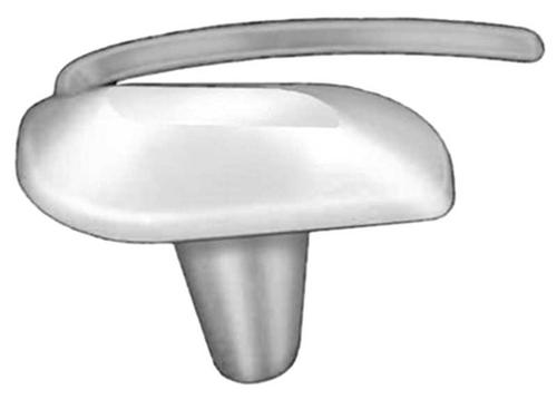 Nylon Tail Push In Molding Clip, 1-3/8 Long, White Nylon