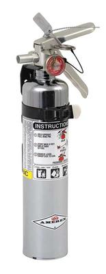 Amerex Fire Extinguisher; ABC Dry Chemical; 2.5 Pound Capacity; B417TC Chrome
