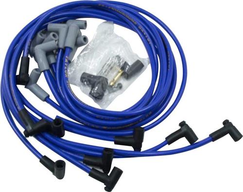 Blue Taylor Thunder Volt Big Block with HEI Under Headers Ignition Wire Set with 90° Plug Boots