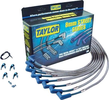 1961-74 Small Block without HEI Taylor SST Shielded Ignition Wire Set with 90° Plug Boots