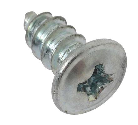 Phillips Head 8-18 x 3/8 Molding Screw; 9/32 Diameter Washer Head; Silver Zinc-Plated