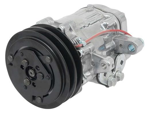 Sanden 706 Style Peanut A/C Compressor w/ 2-Groove V-Belt Clutch Pulley - Polished Finish - SD7B10