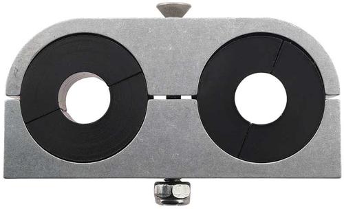 Alter Ego 1562 Series; Insulated Billet Aluminum Line Clamp; 2 Hole; 1/2 to 1-1/8 OD