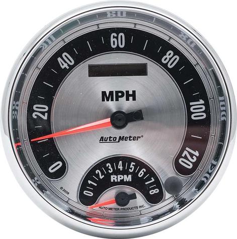 Auto Meter American Muscle Series 5 120 MPH Speedometer / 8,000 RPM Tachometer Combo Gauge