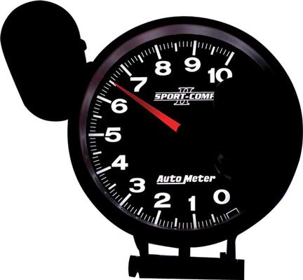 Auto Meter Sport Comp II Series 5 10,000 RPM Pedestal Mount Tachometer with Amber Shift Light