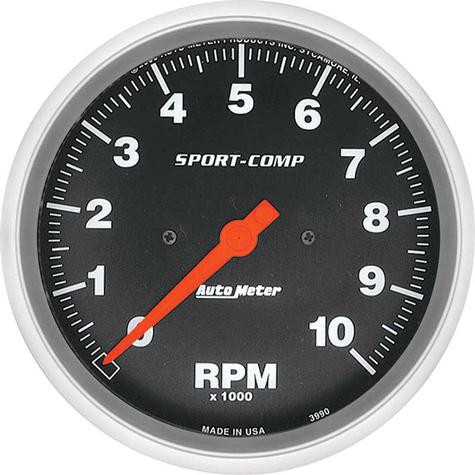 Auto Meter Sport Comp Series 5 Full Sweep 10,000 RPM In Dash Tachometer
