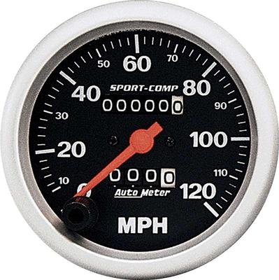 Auto Meter Sport Comp Series 3-3/8 120 MPH Mechanical Speedometer